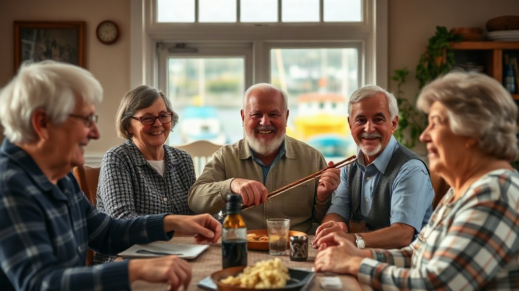 Harbourview Seniors Centre members together (AI-generated illustration, demo only)