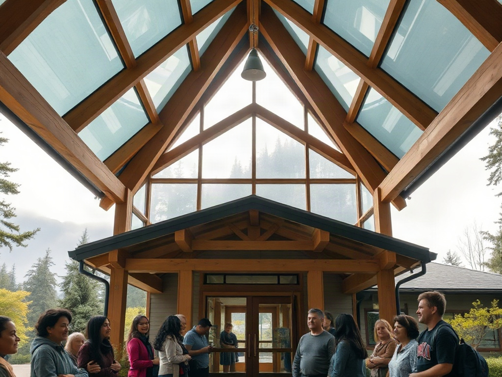 The Cedarview Seniors Centre building in Vancouver (AI-generated illustration, demo only)